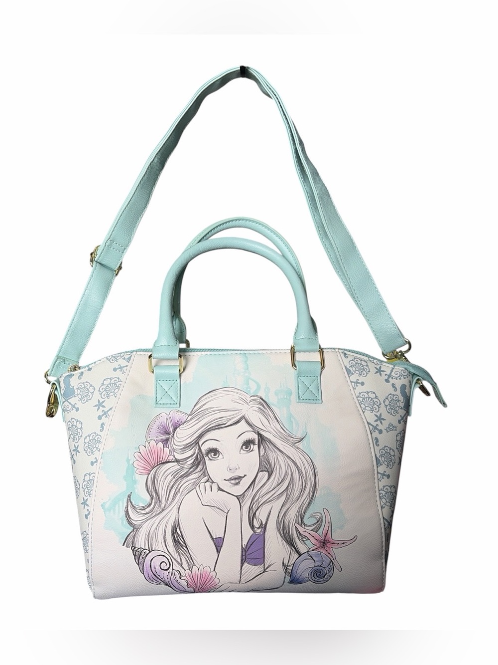 Loungefly Ariel Illustrated Mint Tote